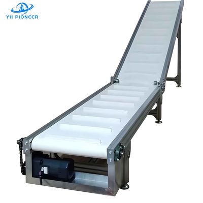 Giá tốt. Đường dây conveyor leo góc tùy chỉnh 750w với dây đai PU chất lượng thực phẩm trực tuyến