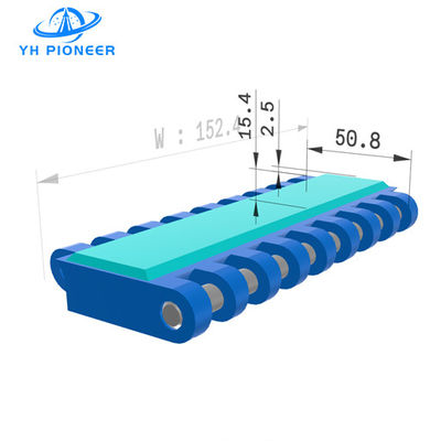 Giá tốt. Vành đai mô-đun PP bền với bề mặt cao su cho các giải pháp vận chuyển hấp thụ tiếng ồn và cú sốc thấp trực tuyến