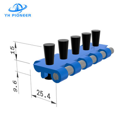 Giá tốt. 85mm chiều rộng dây chuyền vận chuyển mô-đun với bàn chải cho vật liệu xử lý và làm sạch trực tuyến