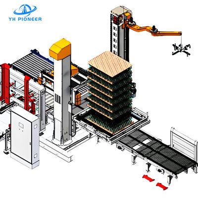 Giá tốt. Hệ thống Palletizer Cột đơn hiệu quả cao với dung lượng 300 túi / giờ và tùy chỉnh tùy chọn xếp chồng trực tuyến